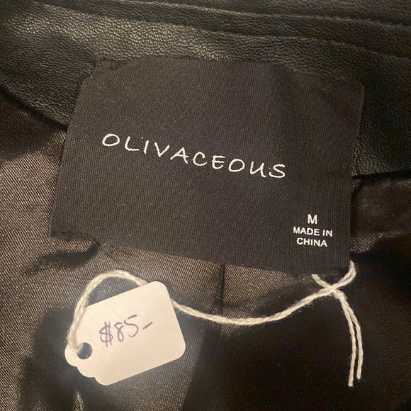 Olivaceous Python Print Moto Jacket - Picture 3 of 4